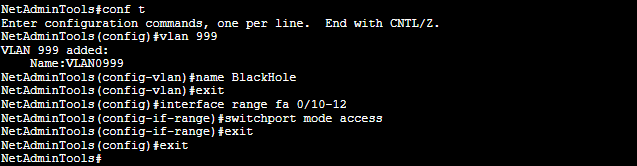 Create a black hole VLAN and assign all unused ports to it