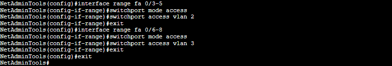 Assign the physical switch ports to each VLAN