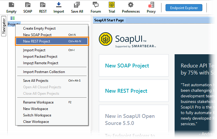 SoapUI API testing tool